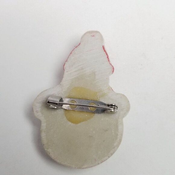 Vintage Snowman in Red Hat and Scarf, Frosty Winter Snow Holiday Estate - Picture 3 of 6